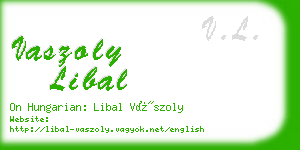 vaszoly libal business card